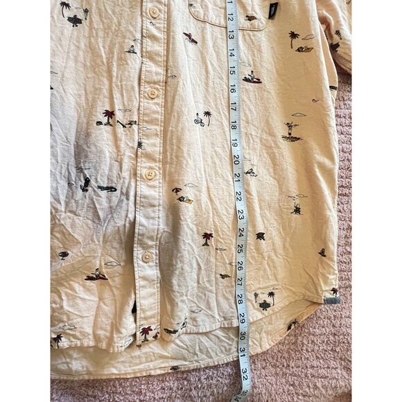 Vans Shirt Mens Medium Button Up Beach Summer Palm Tree Off the Wall Classic Fit - Picture 5 of 7